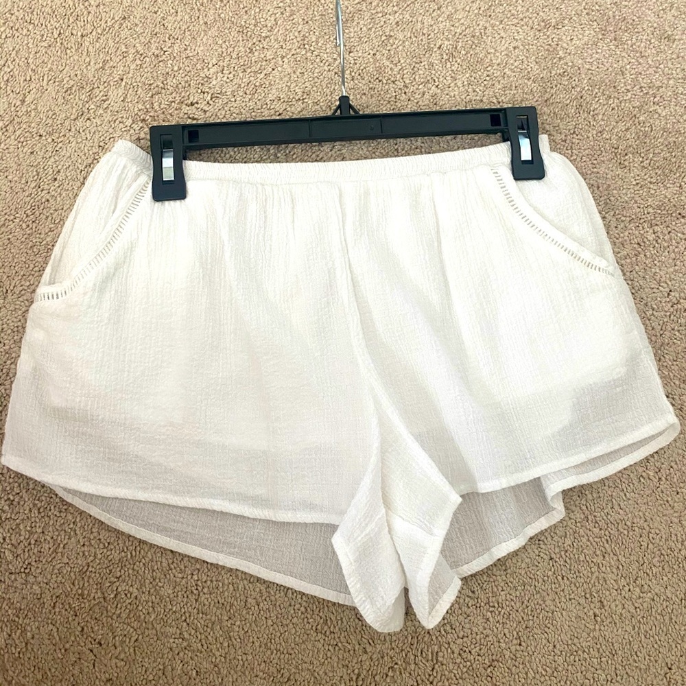 White Coverup Shorts